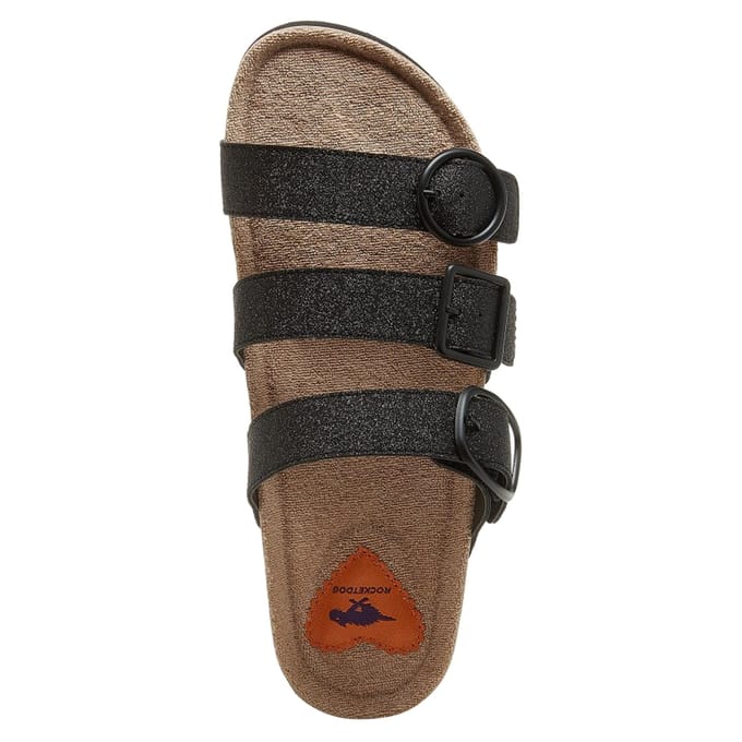 Rocket Dog Dames/Dames Astor Glenn Glitter Sandalen (Zwart)