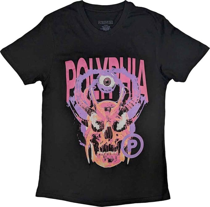 Polyphia - Skull Circle P Heren T-shirt - S - Zwart