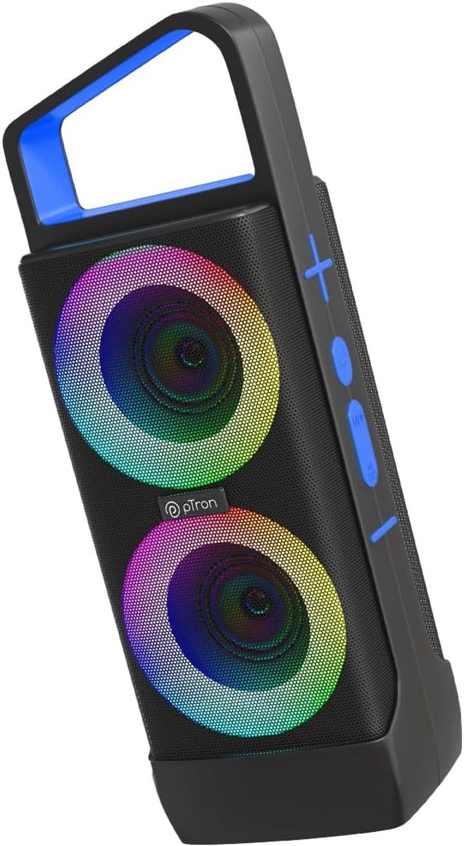 Draadloze Bluetooth Speaker met Stereo Geluid, RGB Verlichting en Lange Speeltijd