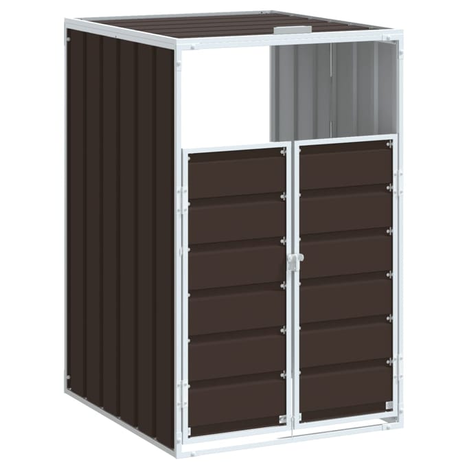 vidaXL - Containerberging - voor - 1 - container - 72x81x115 - cm - staal - bruin
