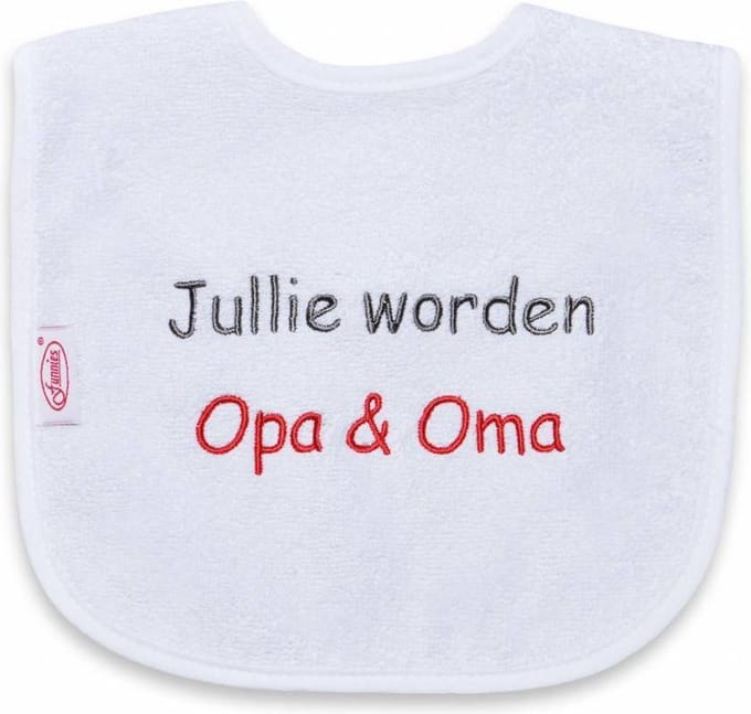 Tekstslabber Jullie worden Opa & Oma