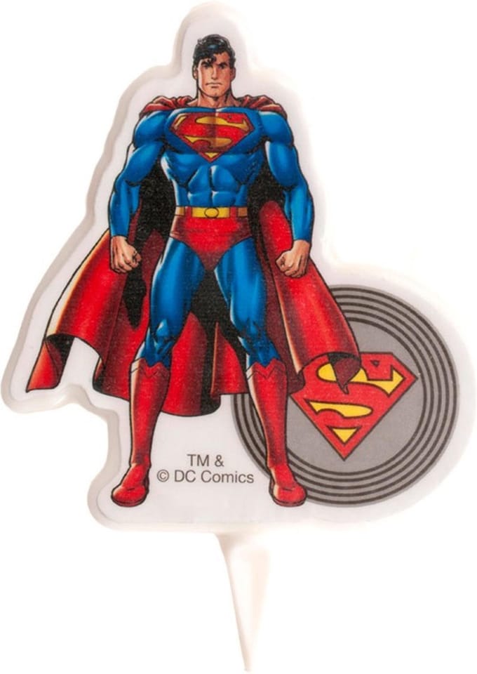 Verjaardagskaars Superman™ - Feestdecoratievoorwerp