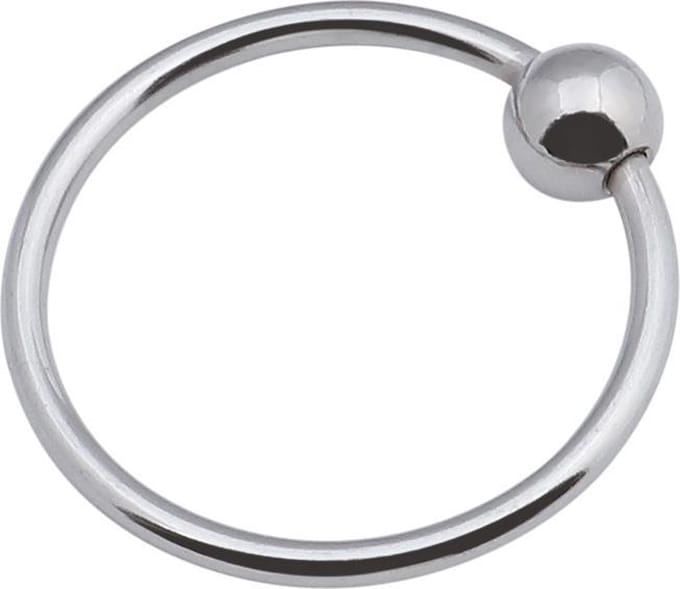 Banoch - Glansring Veronica 32 mm - metalen eikelring met bal - cockring | penisring