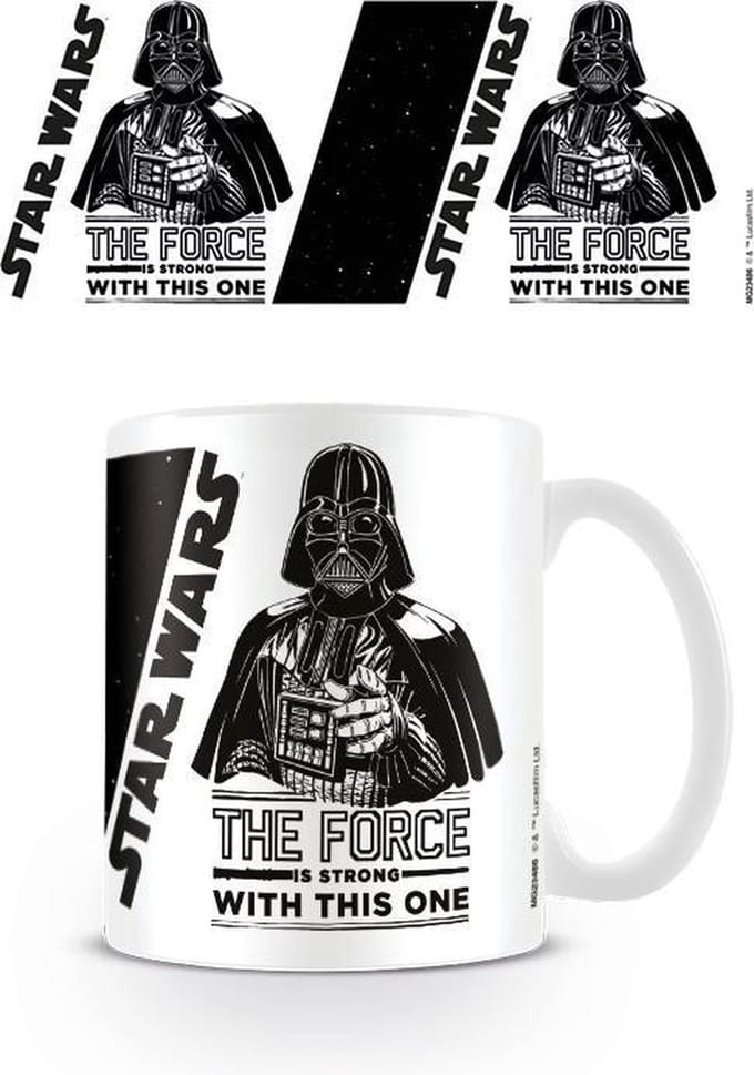 Star Wars The Force Is Strong With This One Unisex Kop - wit/zwart - Standard