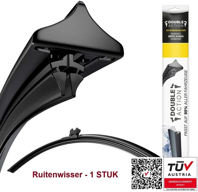 DoubleAction Ruitenwisserblad | 1 Stuk met Lengte 38 cm