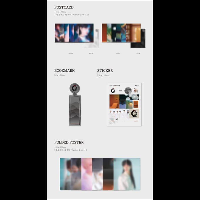 ONEUS [BLOOD MOON] 6e mini-album No poster,Random ver. black