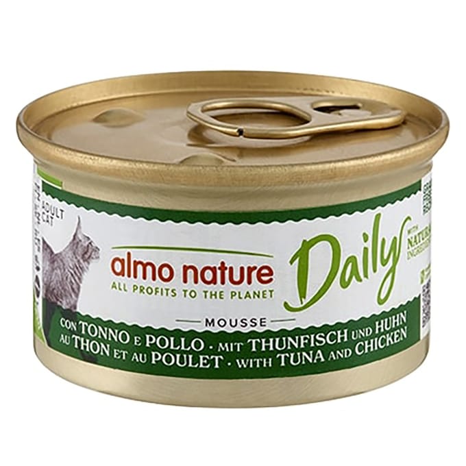 24x85g Voordeelpakket met tonijn en kip Almo Nature Daily Menu Mousse
