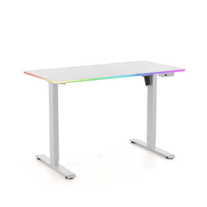 Kinderbureau Worktime Kid 120 x 60 LED elektrisch in hoogte verstelbaar wit hjh OFFICE