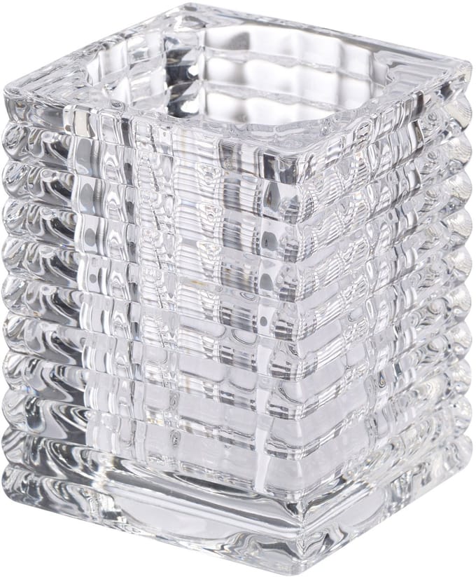 Bolsius Professional Relight Kaarsenhouders - Ribbed - Transparant - 6 Stuks