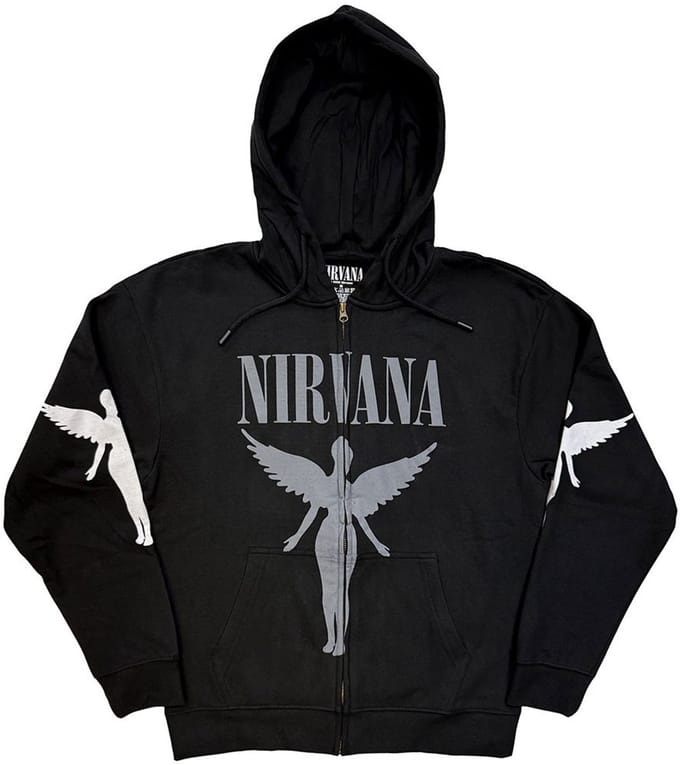 Nirvana - In Utero Mono Vest met capuchon - S - Grijs
