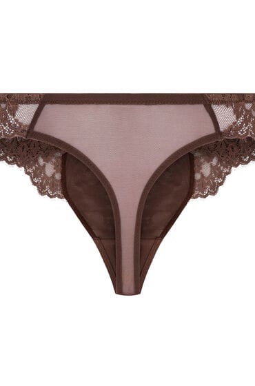 Hunkemöller Dames Lingerie String Daisy - Bruin - maat M