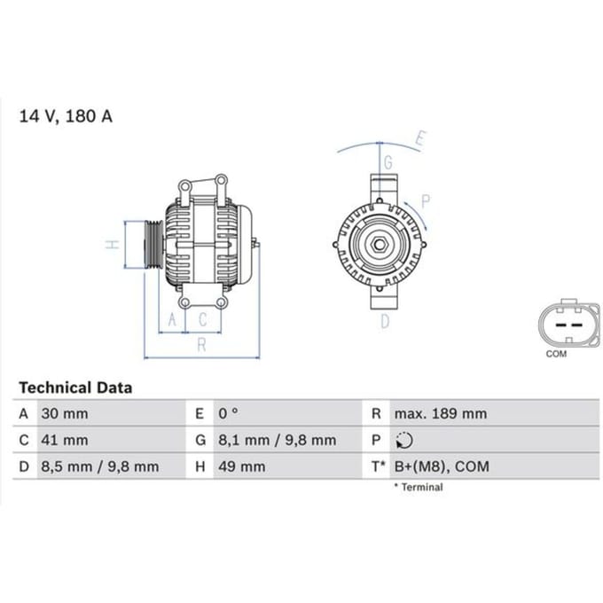 Driefasige generator BOSCH 0 986 048 840