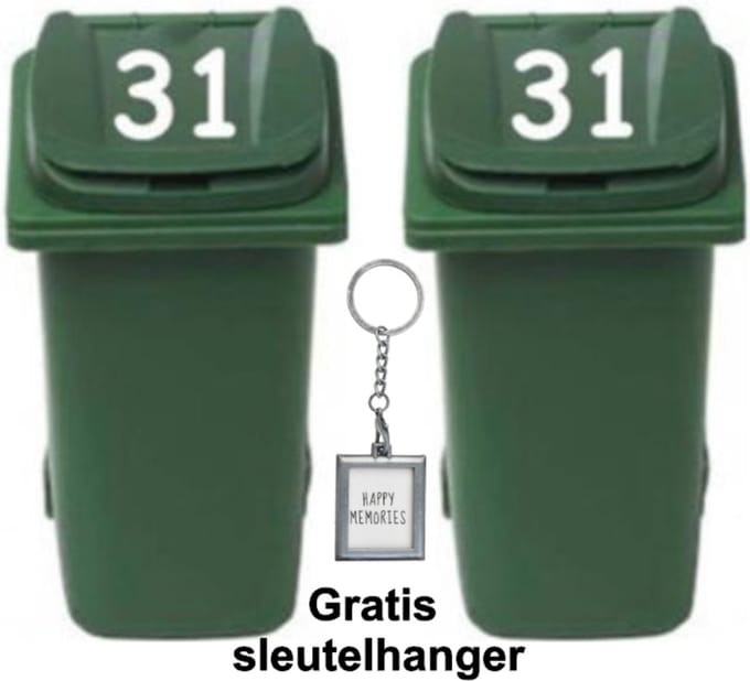 Sticker set 2 x huisnummer dekselsticker | Rosami Decoratiestickers