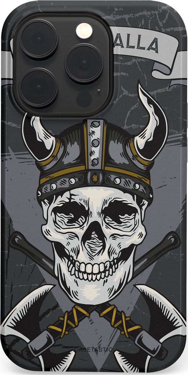 Casetastic hoesje geschikt voor Apple iPhone 14 Pro - MagSafe - Dubbellaagse bescherming - Valhalla - Fashion Case - Donkergrijs Grijs