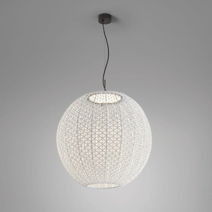 Bover Nans Sphere S/80 LED buiten hanglamp beige