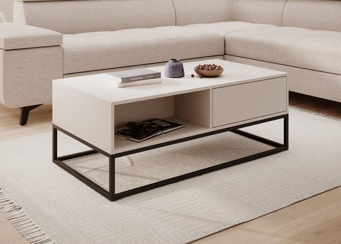Meubella - Salontafel Delta - Beige - 120 cm