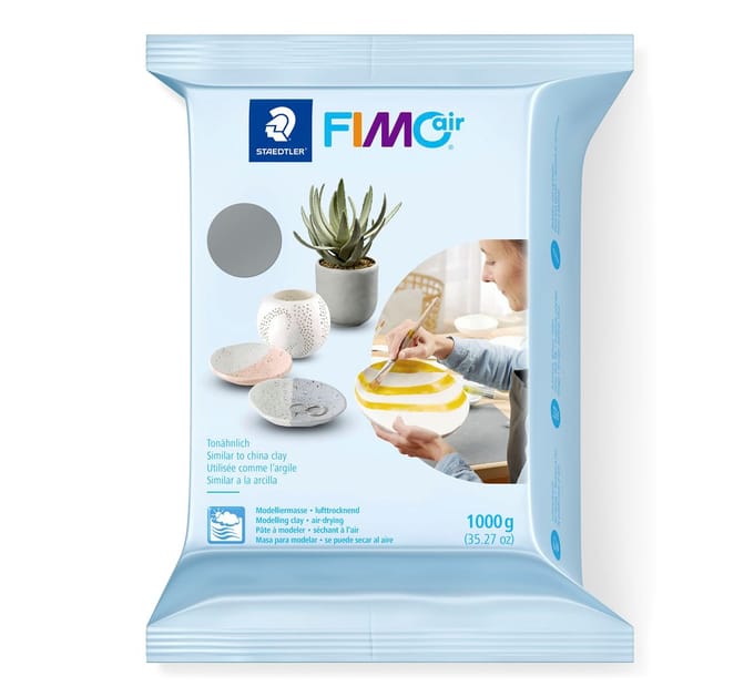 Boetseerklei Staedtler Fimo air 8101 1000 gram grijs