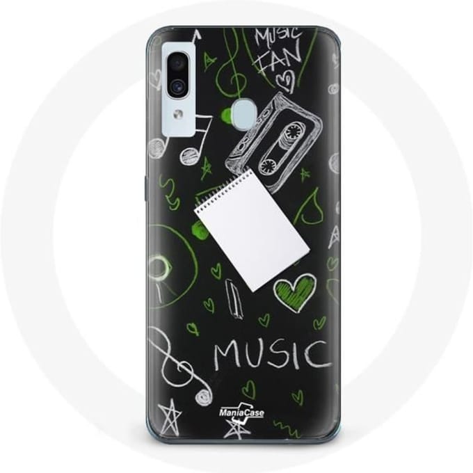 Coque - Samsung - Galaxy A30 - Souple - Noir - Clé de sol