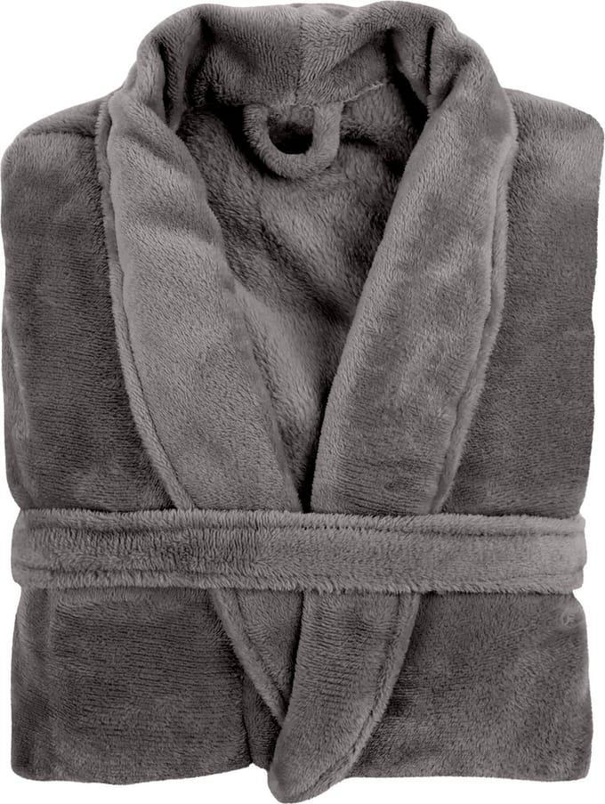 TISECO HOME STUDIO - Kamerjas - MICROFLANNEL COSY - S/M - 100% polyester - Donkergrijs
