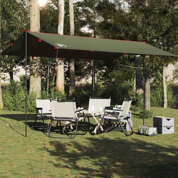vidaXL - Kampeerluifel - waterdicht - 506x306 - cm - olijfgroen