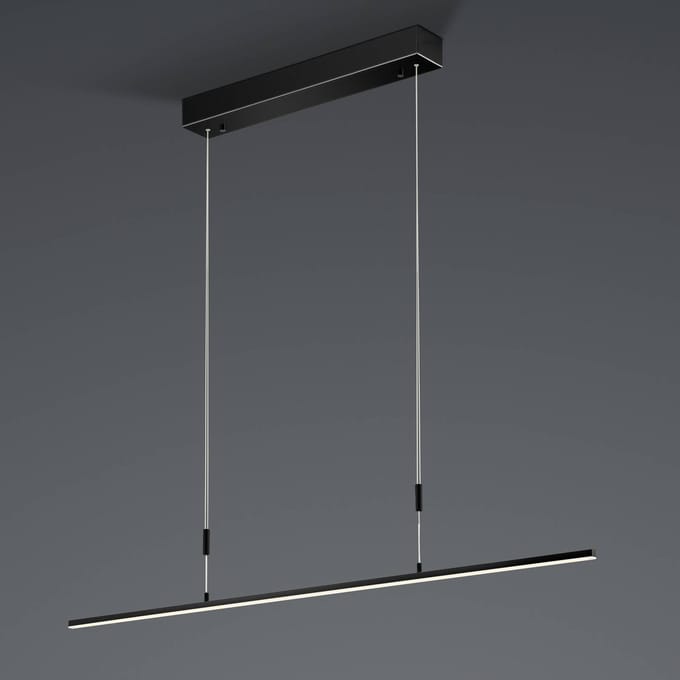 BANKAMP Slim hanglamp ZigBee dimbaar 98cm zwart