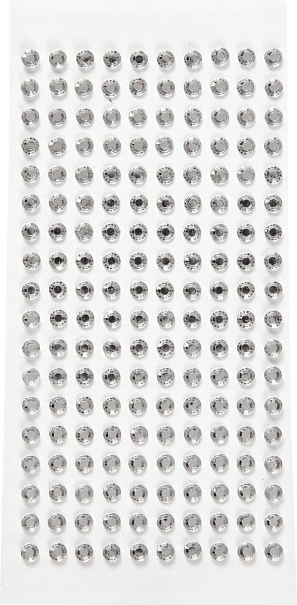 Strasstenen, d 5 mm, zilver, 144 stuk/ 1 doos