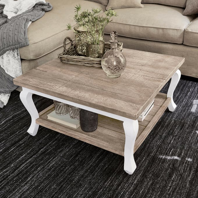 LOBERON Salontafel Riverside bruin/antiekwit