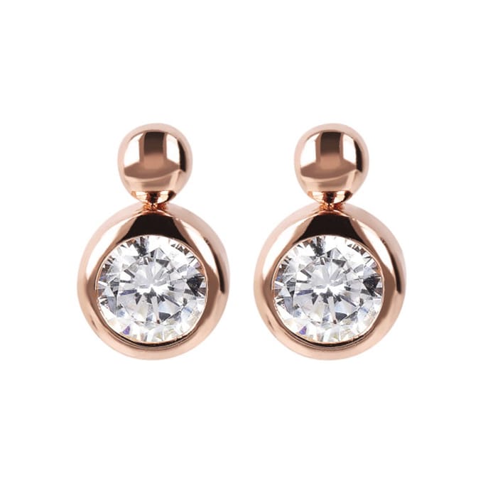 Bronzallure Altissima dames oorbellen WSBZ01802.W 18 karaats roségoud milano