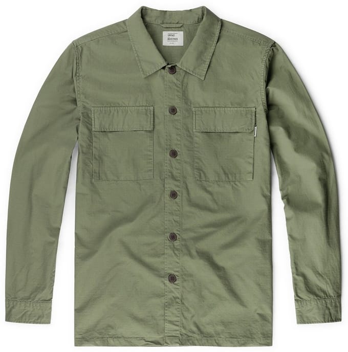 Vintage Industries Emerald Longsleeve olijf L Katoen - Basics