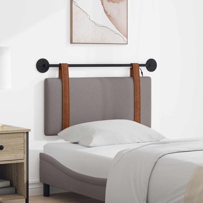 vidaXL - Hangend - hoofdbord - Taupe - Antiek - PU