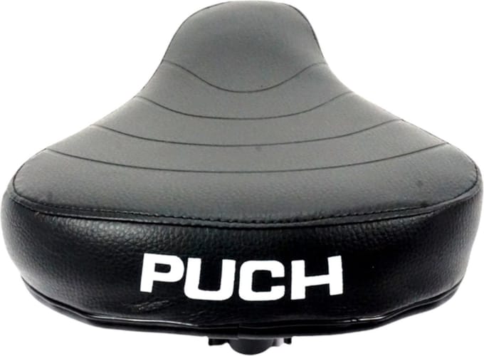 Zadel Puch Maxi Zwart Dun Met Naam - Kleine Letters