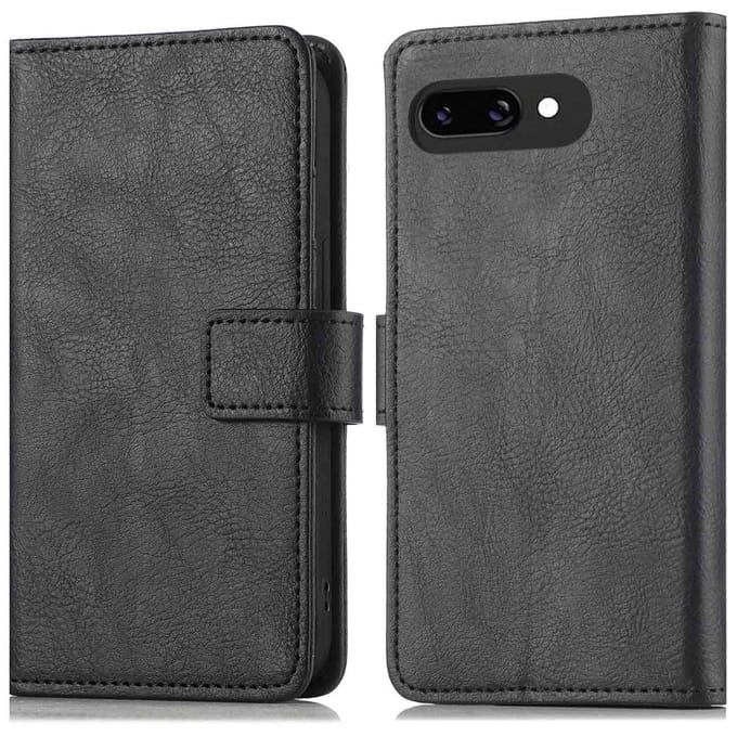 imoshion Hoesje - Geschikt voor Google Pixel 9a - Luxe Bookcase - Zwart