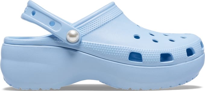 Crocs - Classic Platform Pearl Clogs Blue Calcite - Maat 41-42