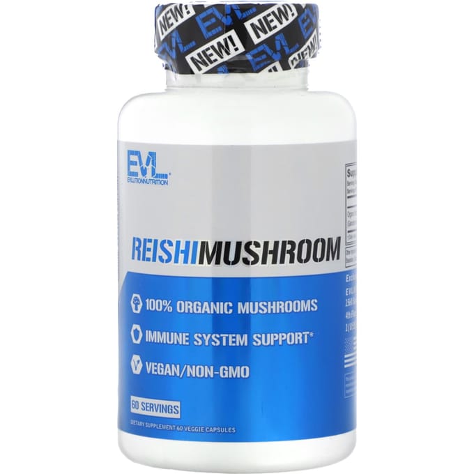 Reishi Paddenstoel, 500Mg, 60 Plantaardige Capsules