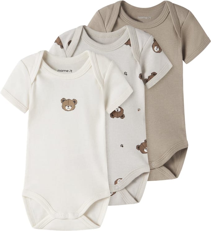 NAME IT - NBNBODY 3P SS PUMICE BEAR NOOS - Baby - Bodies