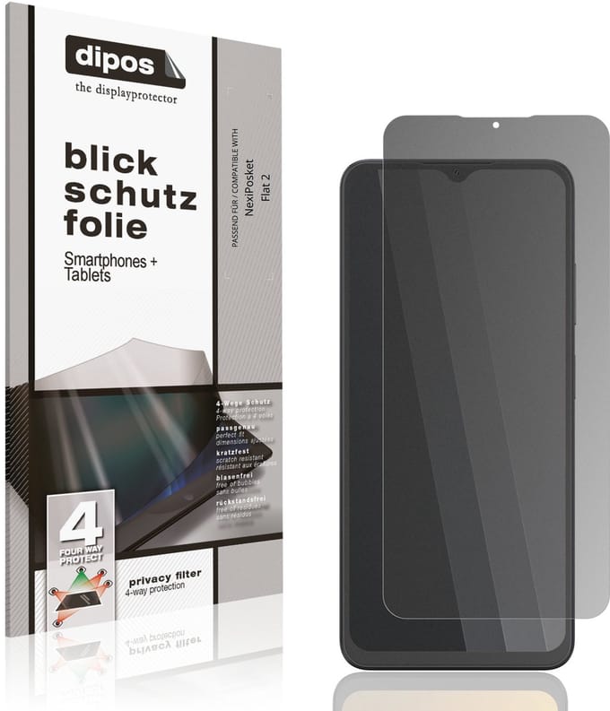 dipos – Matte Privacy Screenprotector geschikt voor NexiPosket Flat 2 | Anti-Spy Beschermfolie