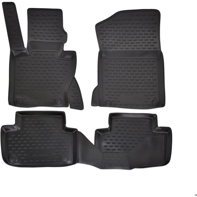Tapis de sol - J&J Automotive - BMW X3 E83 - Coautchouc - Sur mesure - Noir