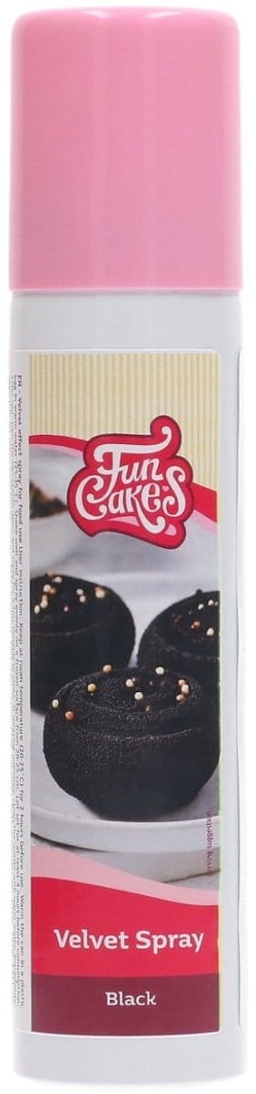FunCakes Velvet Spray Zwart 100ml