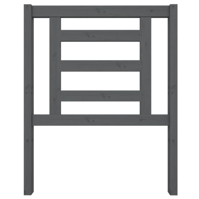 vidaXL - Hoofdbord - 81x4x100 - cm - massief - grenenhout - grijs