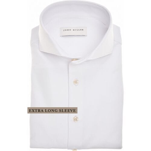 John Miller Overhemd Extra Long Sleeve Hyperstretch Cutaway Collar Mouwlengte 7 Wit / male