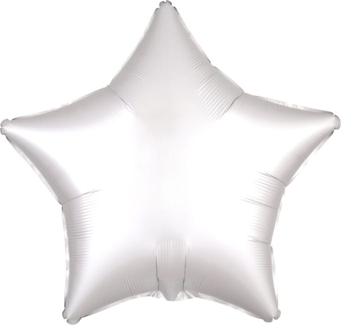 Folie ballon ster wit | niet gevuld