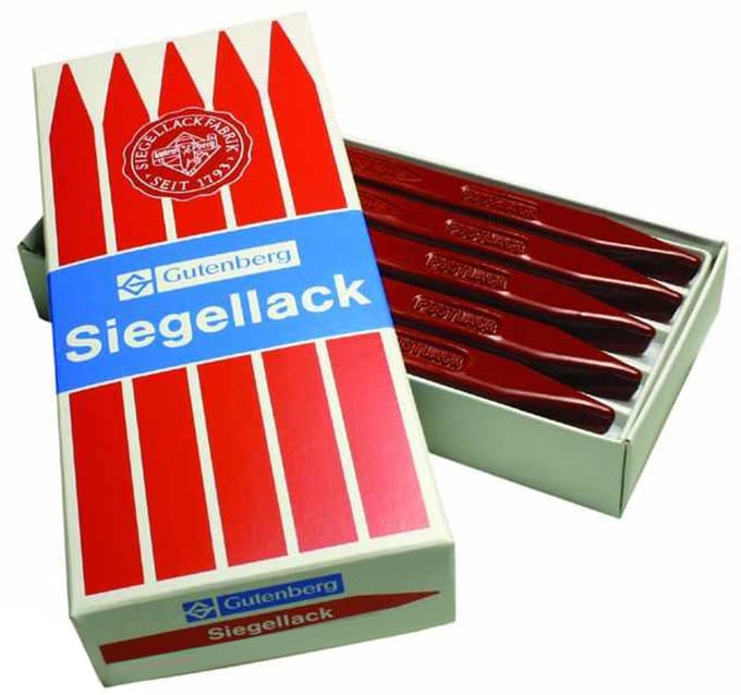 Gutenberg Zegellak Oorkondenlak, Zinnoberrood