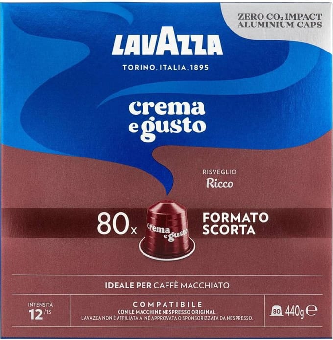 Lavazza Nespresso Crema e Gusto Ricco 80 stuks