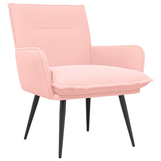 vidaXL - Fauteuil - Roze - Bouclé