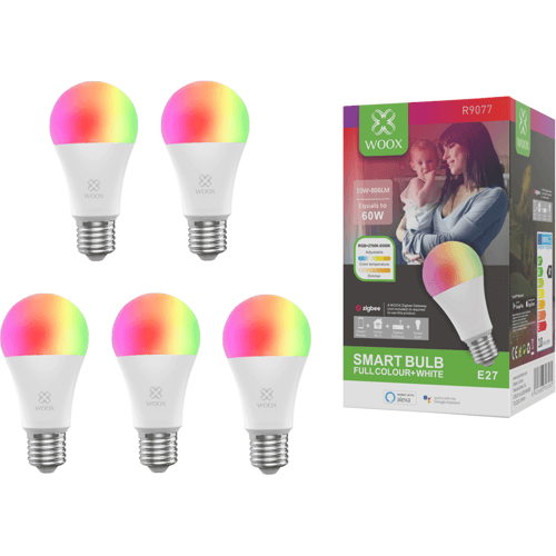 Woox Zigbee Slimme E27 lamp 5-pack