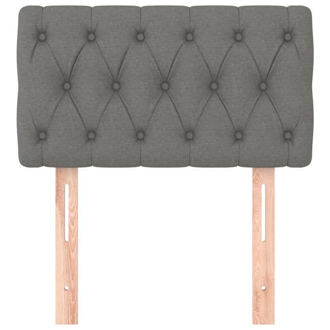 vidaXL - Hoofdbord - 80x7x78/88 - cm - stof - donkergrijs