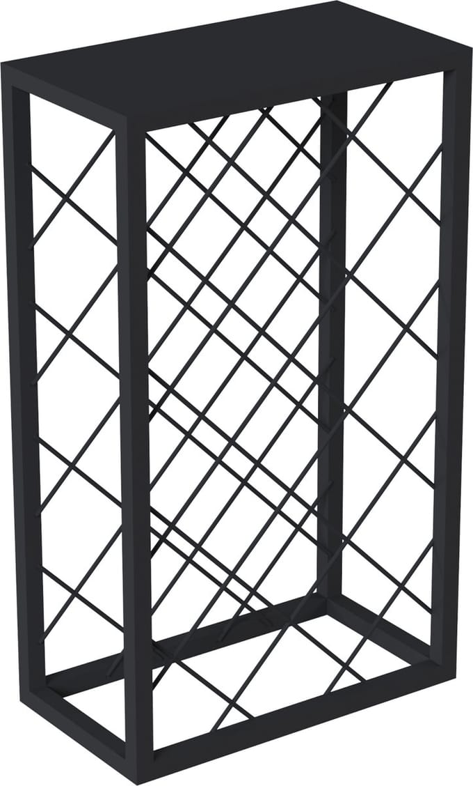 Wijnrek Amasia 68x40x22 cm zwart