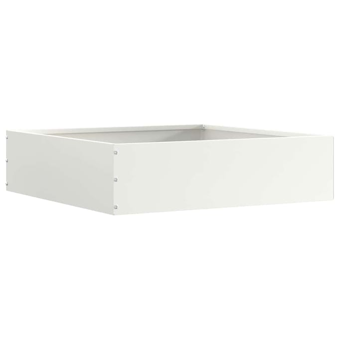 vidaXL - Gazonrand - 50 - x - 50 - x - 13 - cm - Staal - Wit