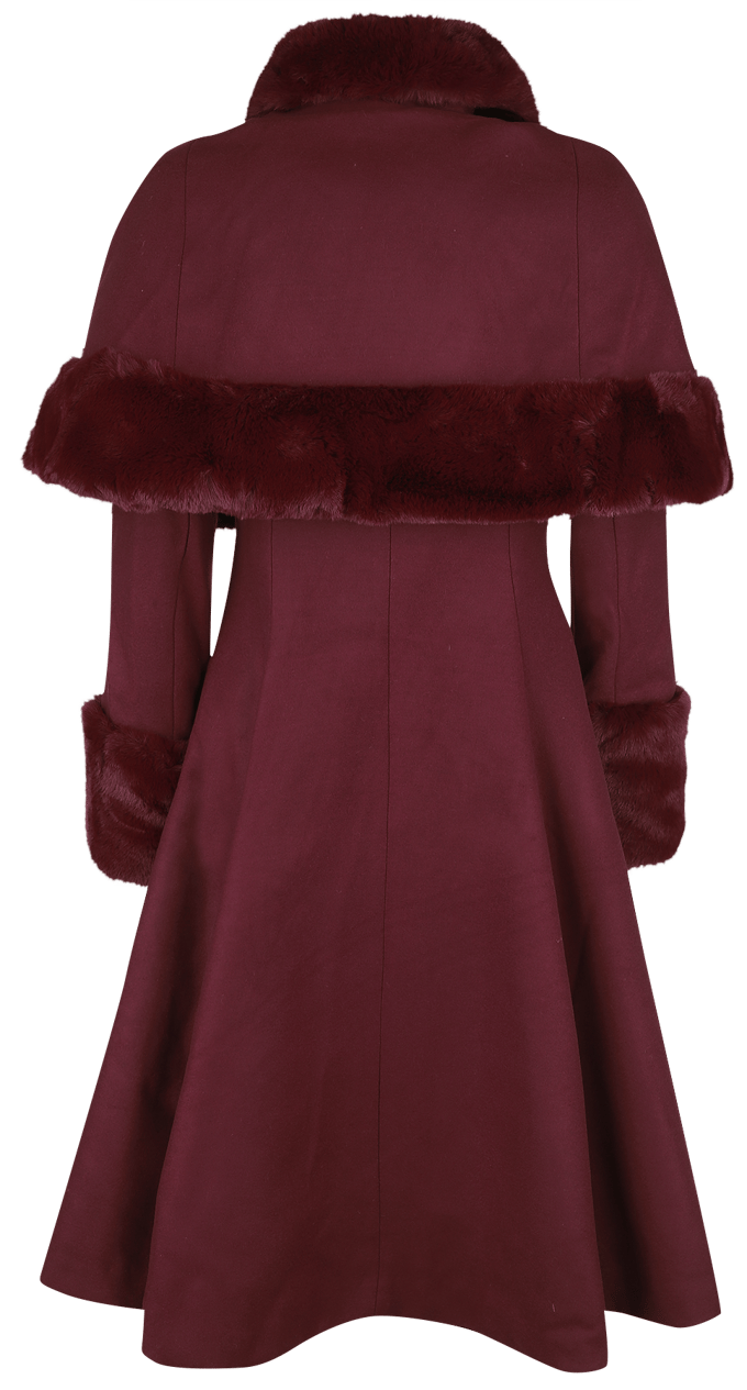 Hell Bunny - Gothic Lange jassen - Capulet Coat - L tot XXL - voor Vrouwen - rood