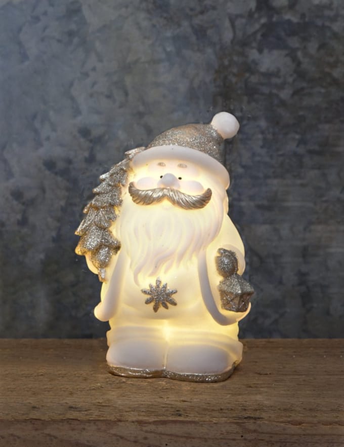Kerstman "Buddy" verlicht - 19cm